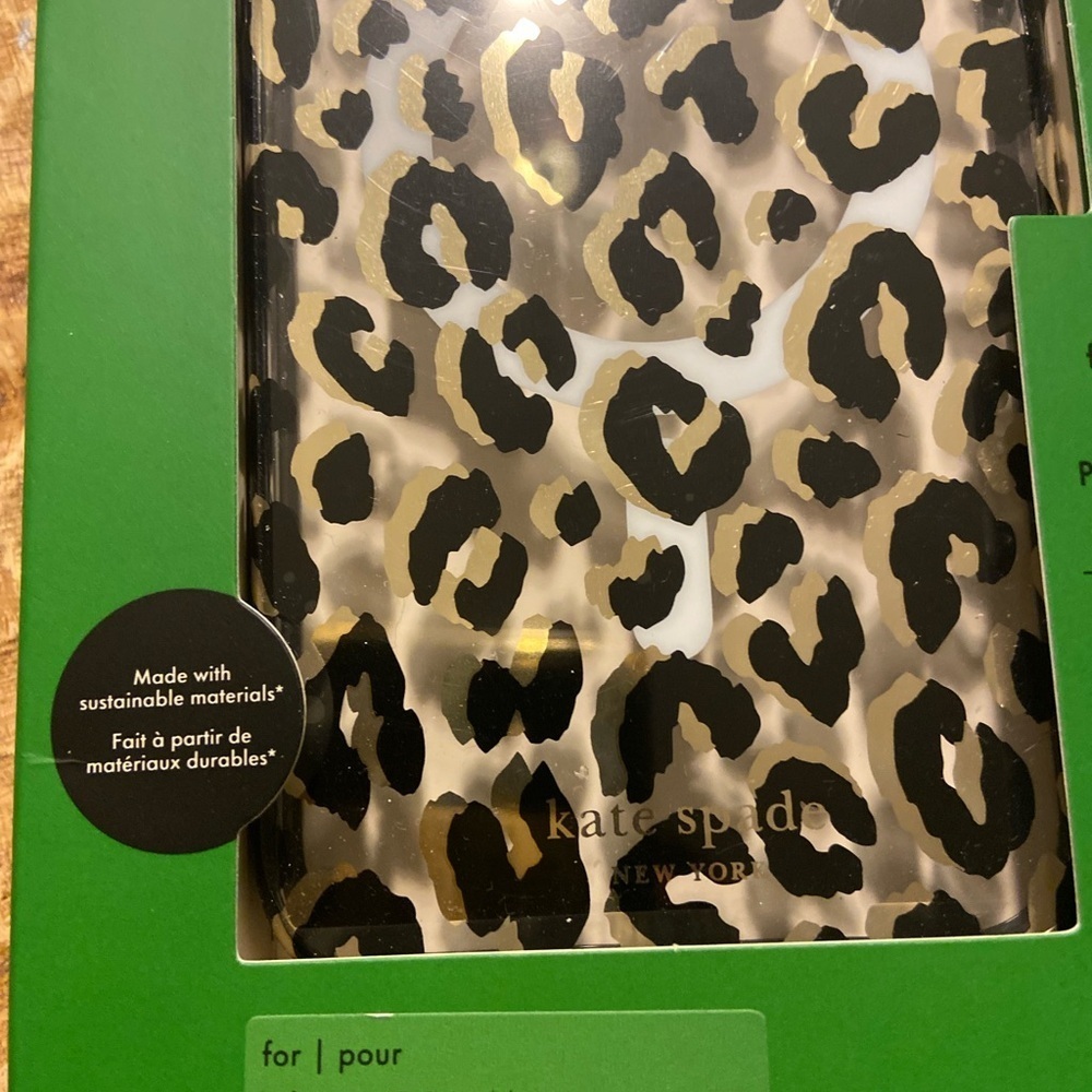 Kate Spade Black and White Leopard Print Phone Case - Picture 4 of 10
